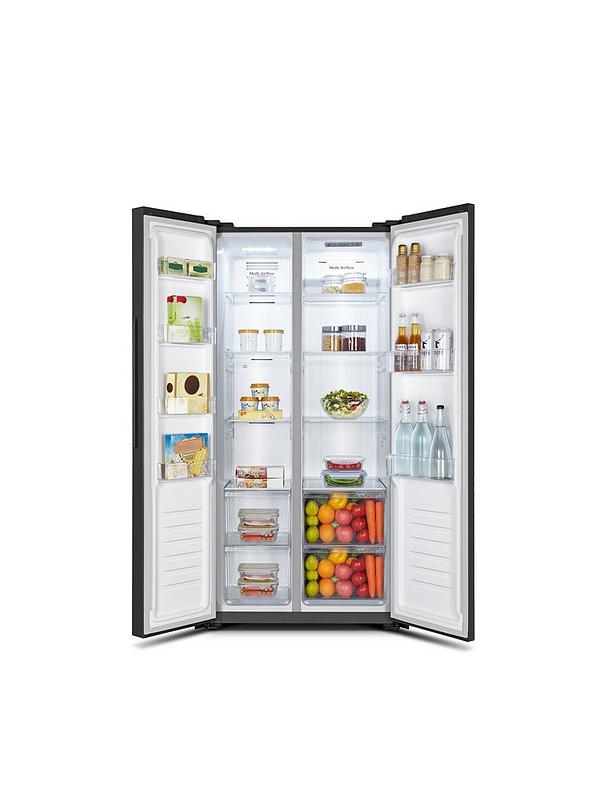 Fridgemaster MS83430EB 80cm Wide Side by Side, American Fridge Freezer - Black - Image 3